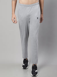 Mack Jonney Grey Melange Regular fit Cotton Trackpant for Men