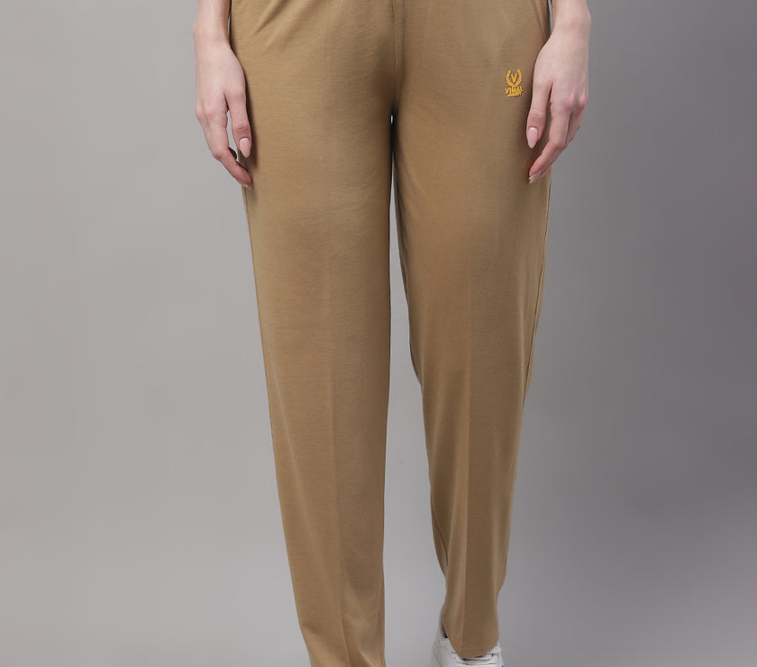 Mack Jonney Mud Regular fit Cotton Trackpant for Women(Zip On 1 Side Pocket)
