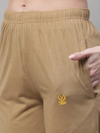Mack Jonney Mud Regular fit Cotton Trackpant for Women(Zip On 1 Side Pocket)