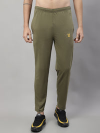 Mack Jonney Olive Regular fit Cotton Trackpant for Men