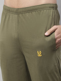 Mack Jonney Olive Regular fit Cotton Trackpant for Men
