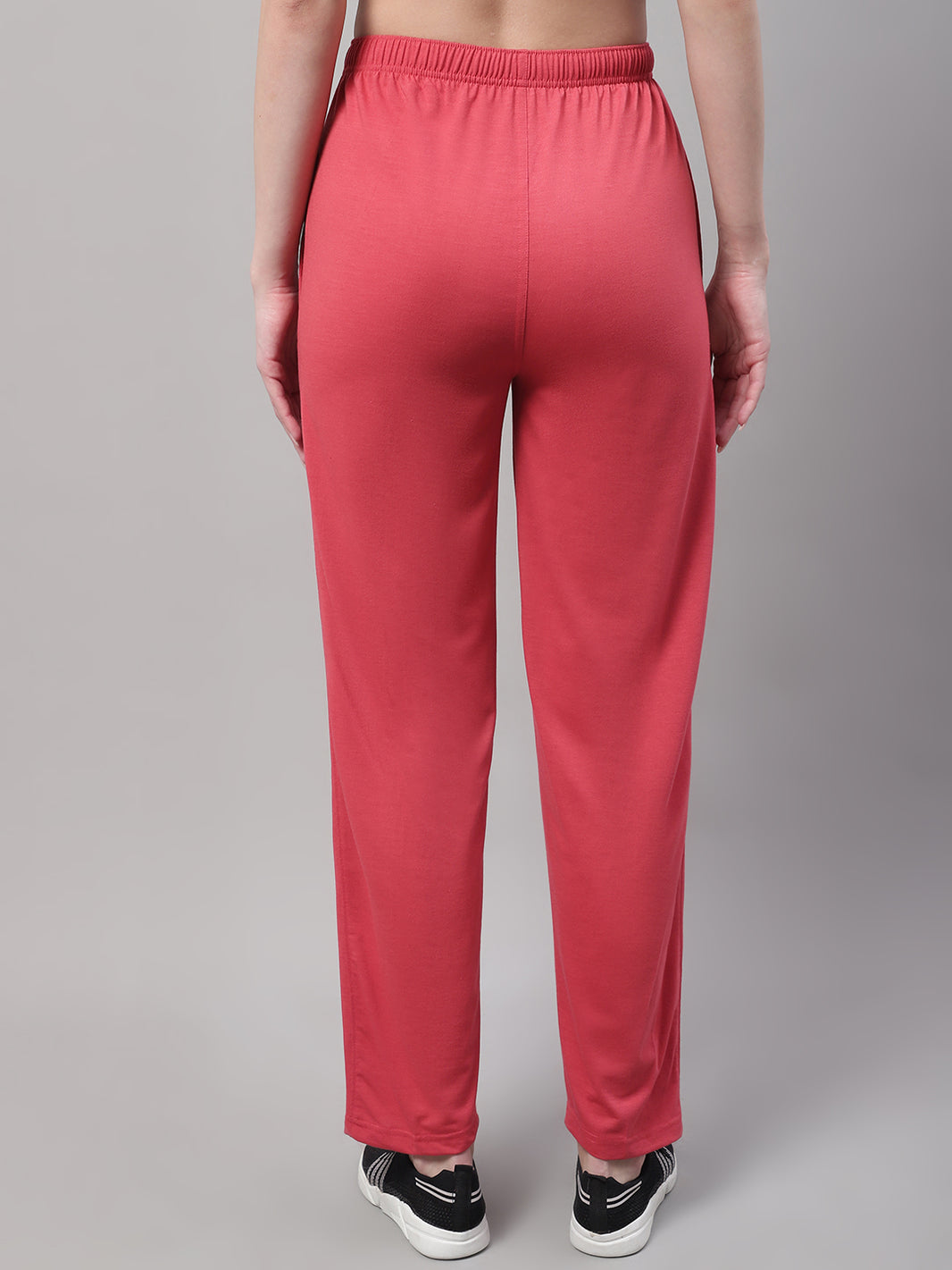 Mack Jonney Pink Regular fit Cotton Trackpant for Women(Zip On 1 Side Pocket)