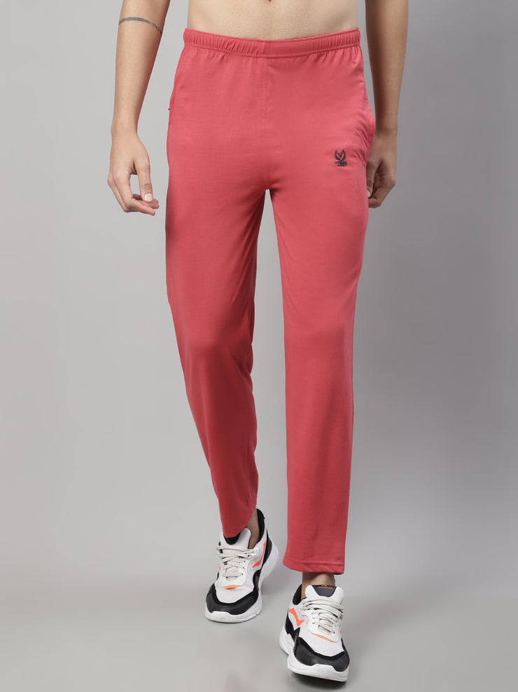 Mack Jonney Pink Regular fit Cotton Trackpant for Men