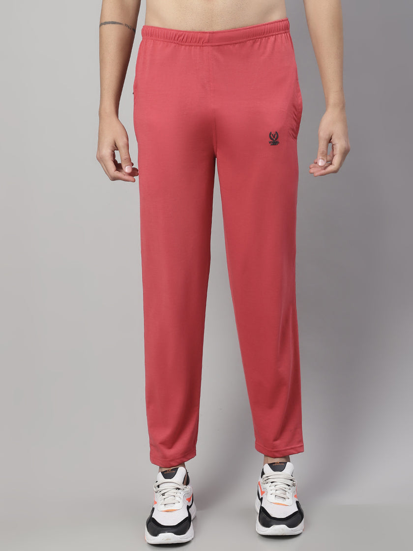 Mack Jonney Pink Regular fit Cotton Trackpant for Men