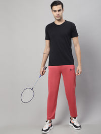Mack Jonney Pink Regular fit Cotton Trackpant for Men
