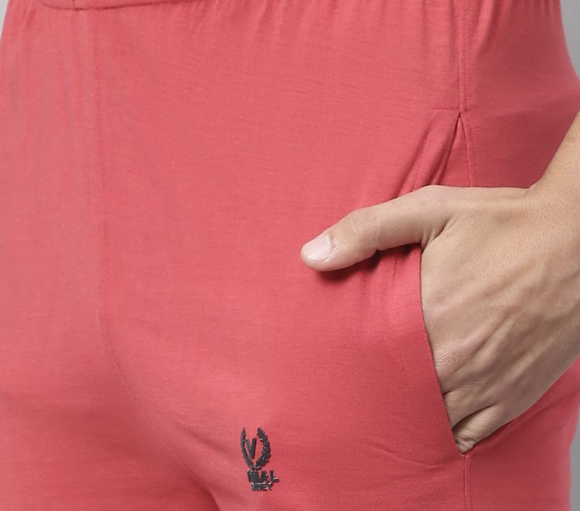 Mack Jonney Pink Regular fit Cotton Trackpant for Men