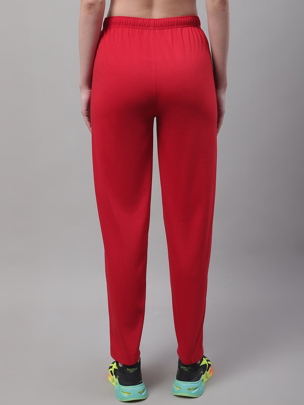 Mack Jonney Red Regular fit Cotton Trackpant for Women(Zip On 1 Side Pocket)