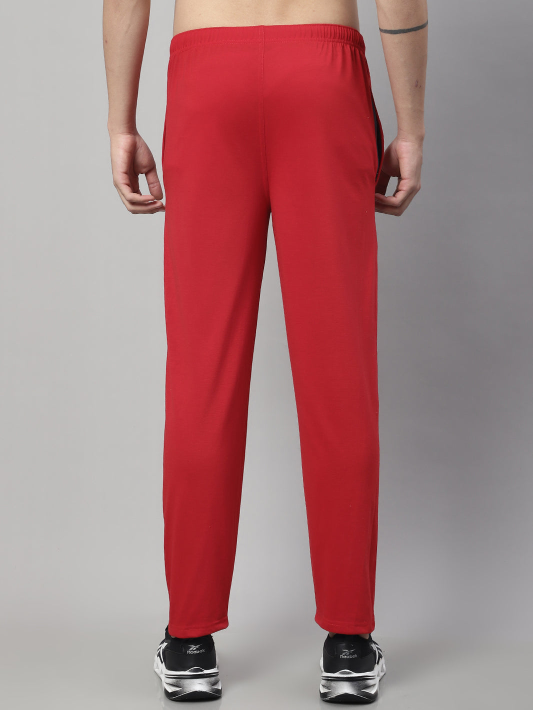 Mack Jonney Red Regular fit Cotton Trackpant for Men