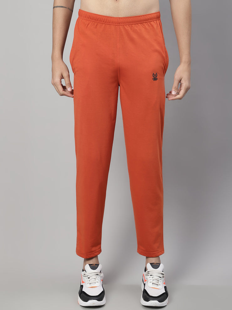 Mack Jonney Rust Regular fit Cotton Trackpant for Men