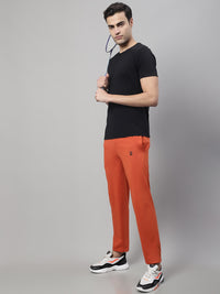 Mack Jonney Rust Regular fit Cotton Trackpant for Men