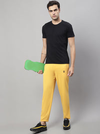 Mack Jonney Yellow Regular fit Cotton Trackpant for Men