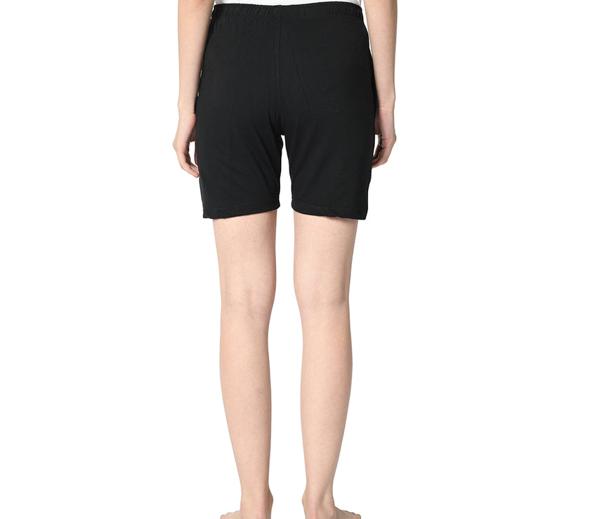 Mack Jonney Black Shorts For Women's