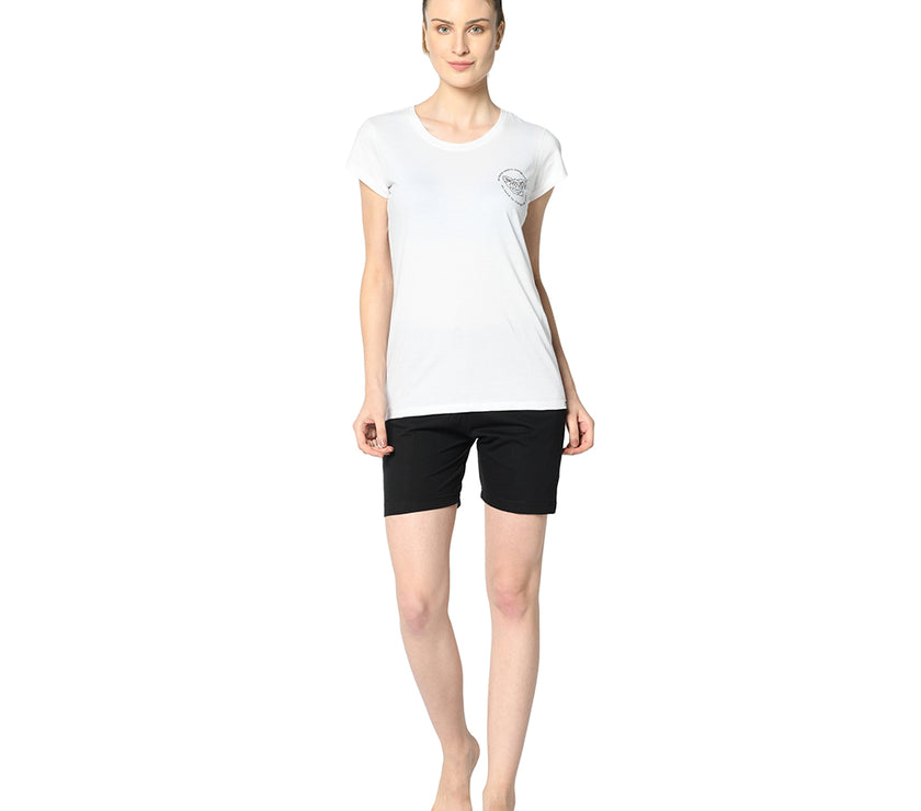 Mack Jonney Black Shorts For Women's