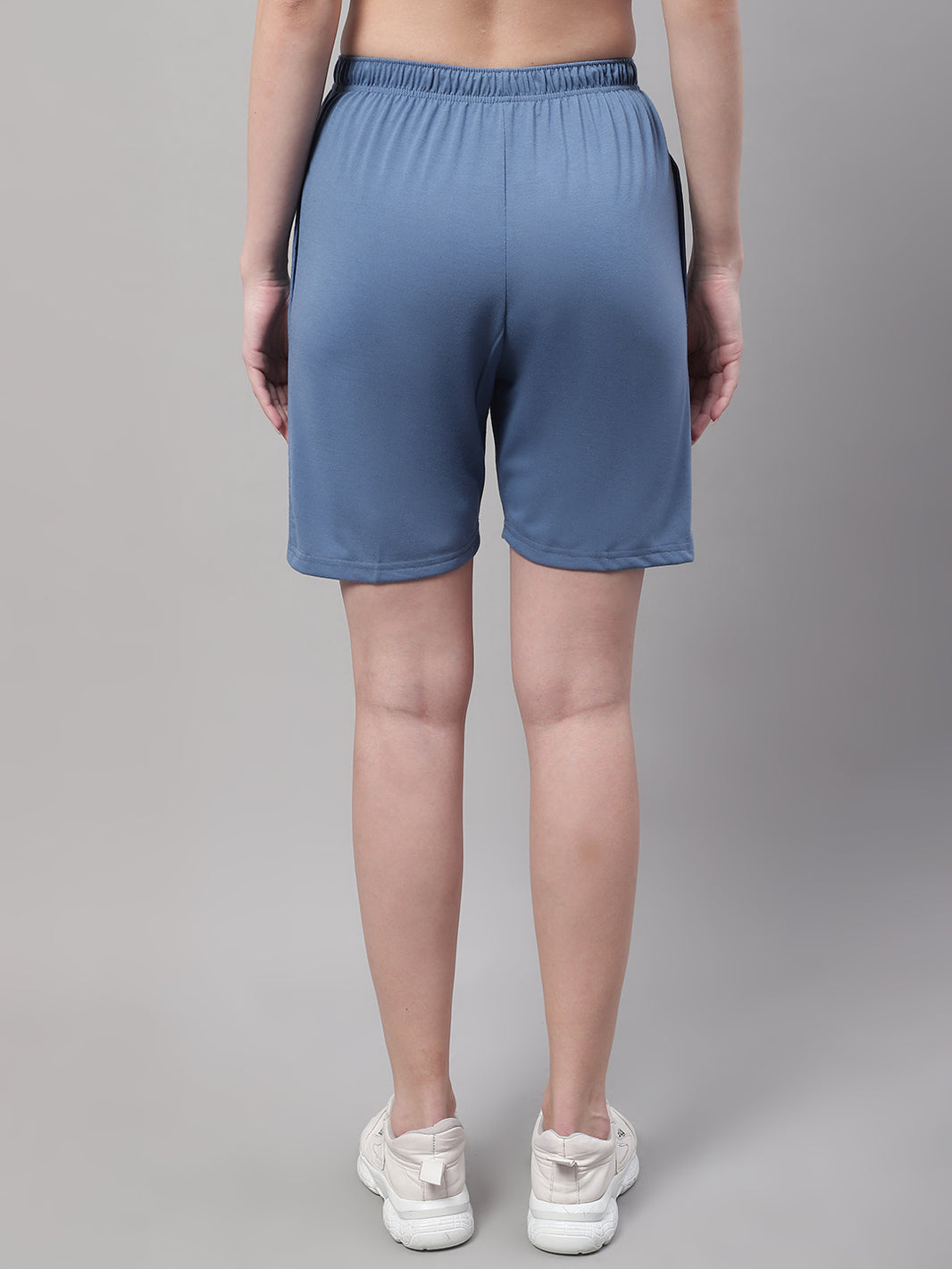 Mack Jonney Dark Grey Regular fit Cotton Shorts for Women
