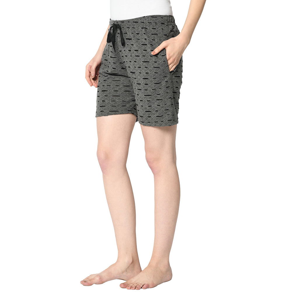Mack Jonney Black Shorts For Women's