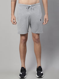 Mack Jonney Grey Melange Regular fit Cotton Shorts for Men