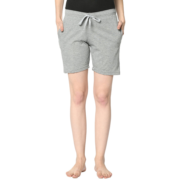 Mack Jonney Silver Shorts For Women's