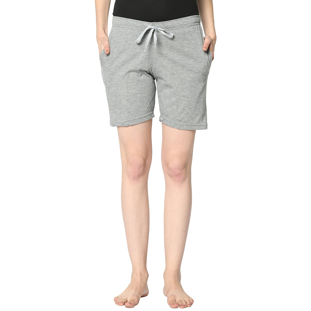 Mack Jonney Silver Shorts For Women's