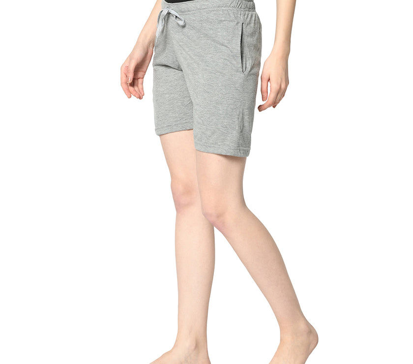Mack Jonney Silver Shorts For Women's