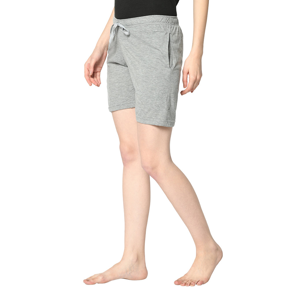 Mack Jonney Silver Shorts For Women's