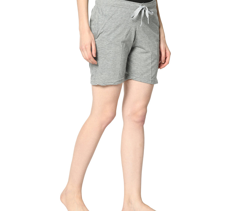 Mack Jonney Silver Shorts For Women's
