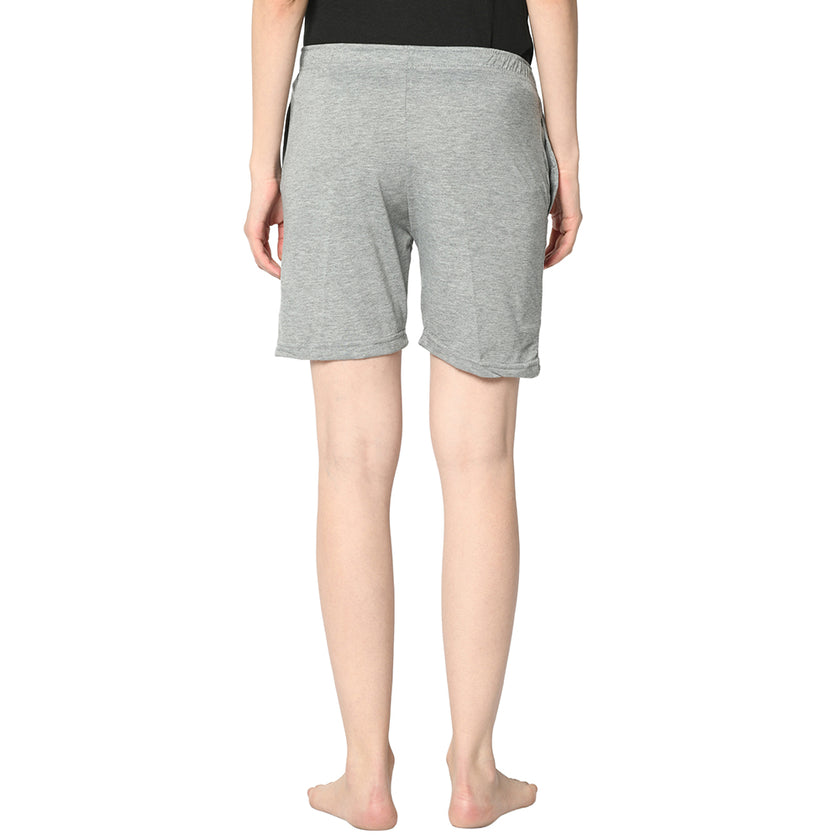 Mack Jonney Silver Shorts For Women's