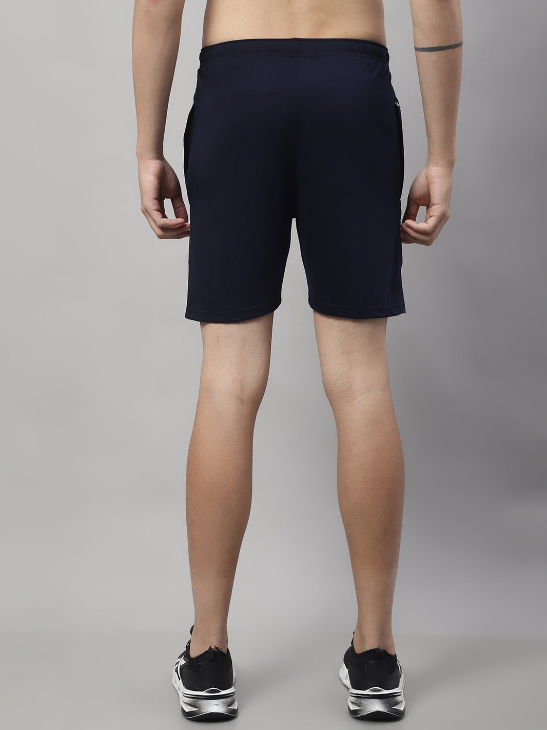 Mack Jonney Navy Blue Regular fit Cotton Shorts for Men