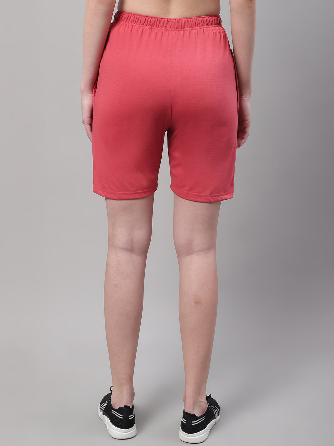 Mack Jonney Pink Regular fit Cotton Shorts for Women