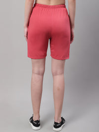 Mack Jonney Pink Regular fit Cotton Shorts for Women