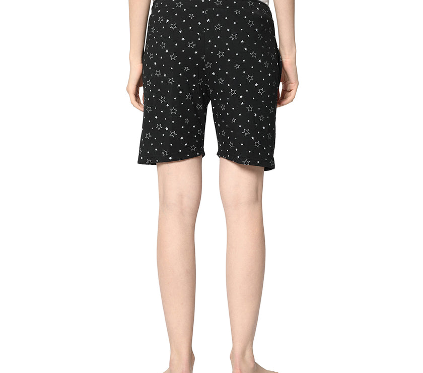 Mack Jonney Black Shorts For Women's