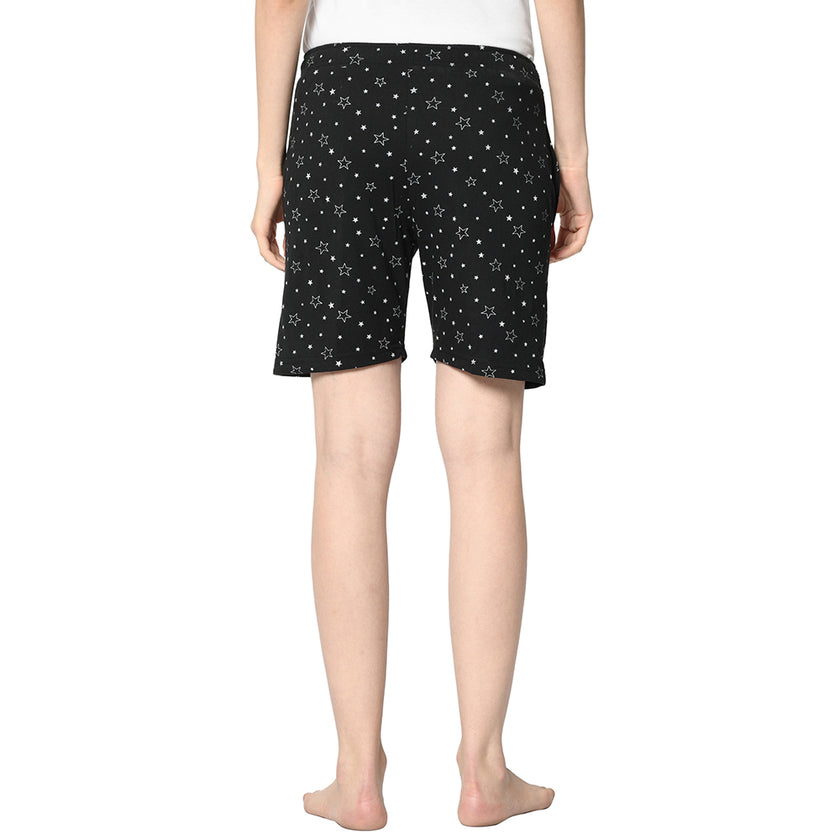 Mack Jonney Black Shorts For Women's