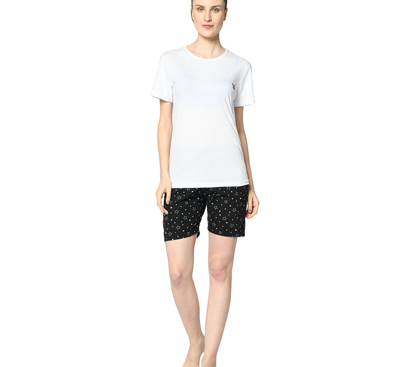 Mack Jonney Black Shorts For Women's