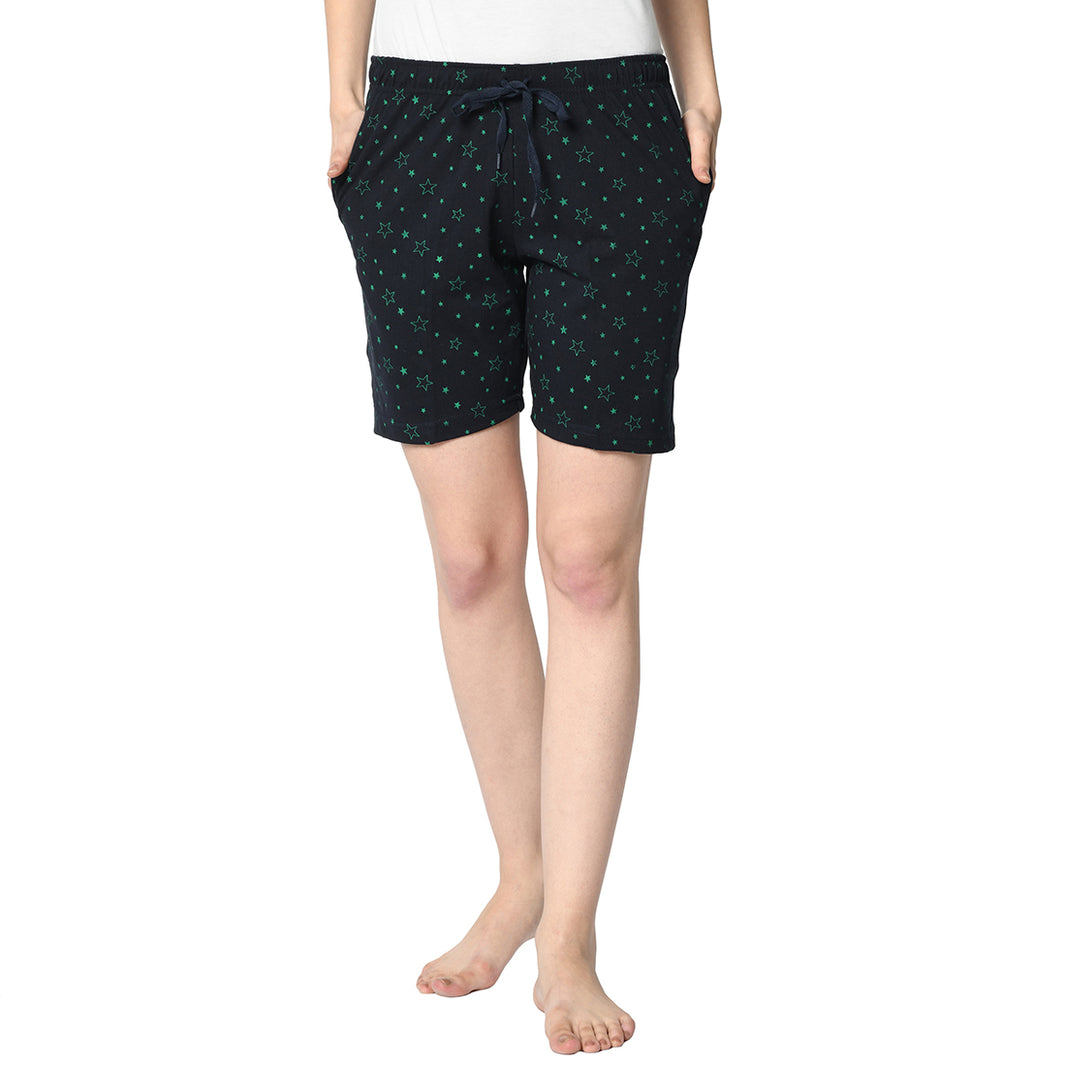Mack Jonney Blue Shorts For Women's