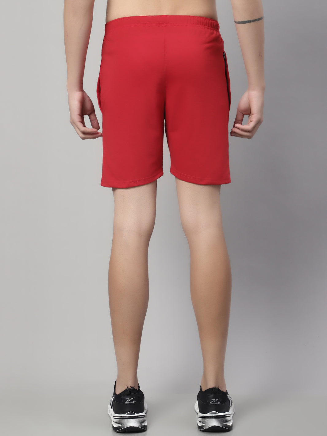 Mack Jonney Red Regular fit Cotton Shorts for Men