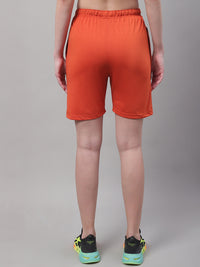 Mack Jonney Rust Regular fit Cotton Shorts for Women
