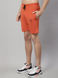 Mack Jonney Rust Regular fit Cotton Shorts for Men