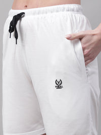 Mack Jonney White Regular fit Cotton Shorts for Women