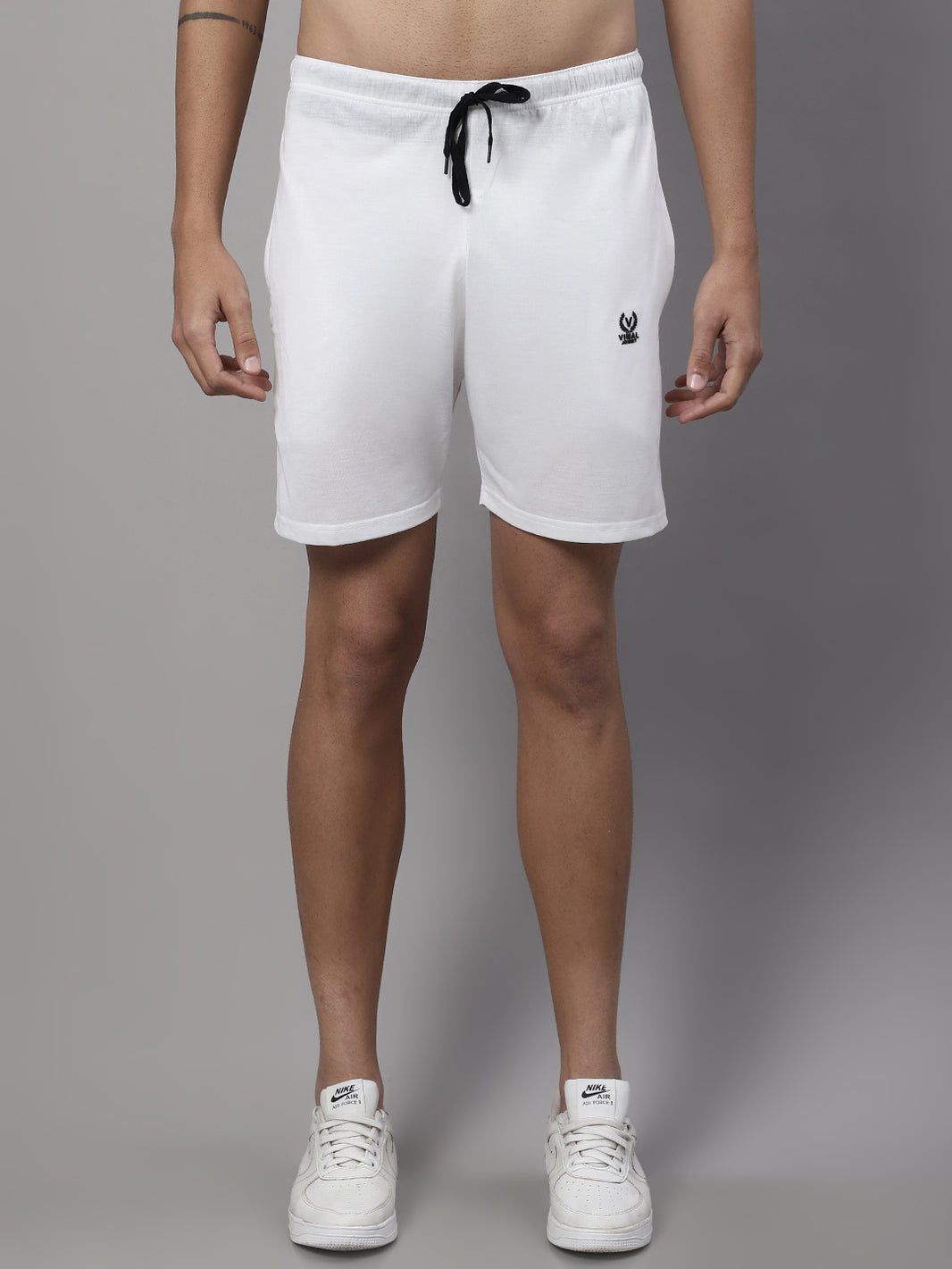 Mack Jonney White Regular fit Cotton Shorts for Men