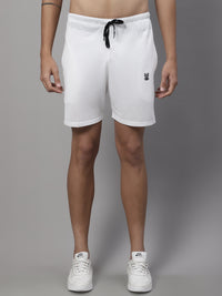 Mack Jonney White Regular fit Cotton Shorts for Men