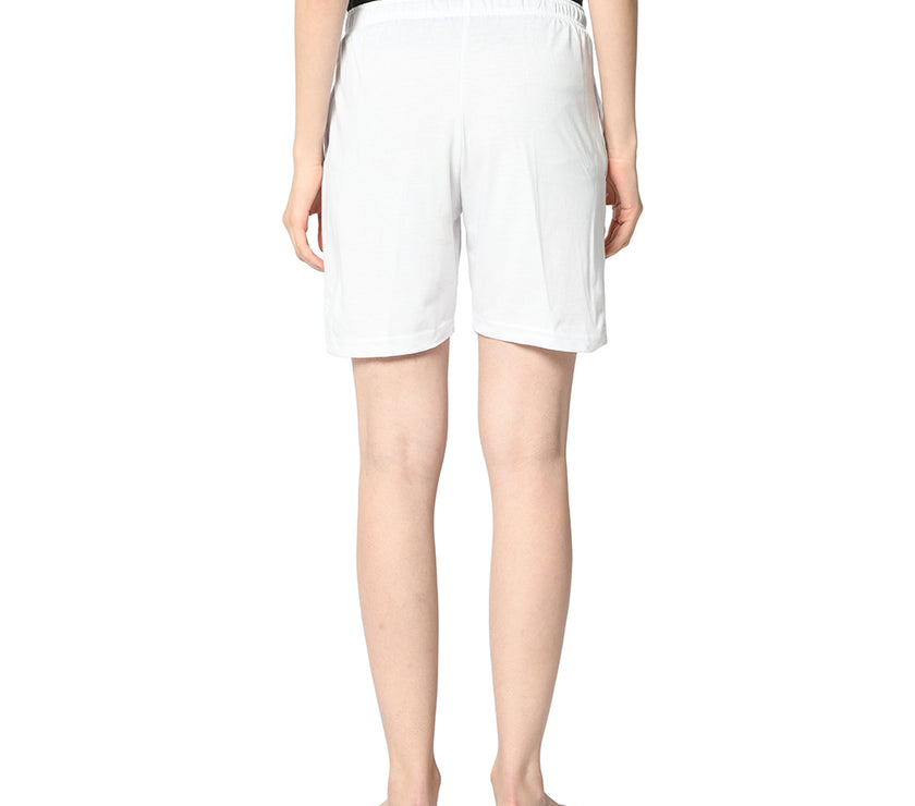 Mack Jonney White Shorts For Women's