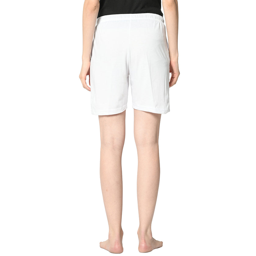 Mack Jonney White Shorts For Women's