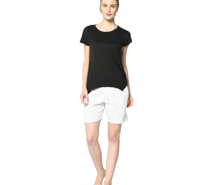 Mack Jonney White Shorts For Women's