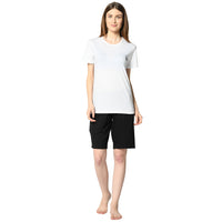 Mack Jonney Black Shorts For Women's