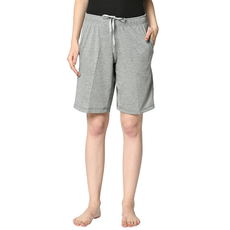 Mack Jonney Silver Shorts For Women's