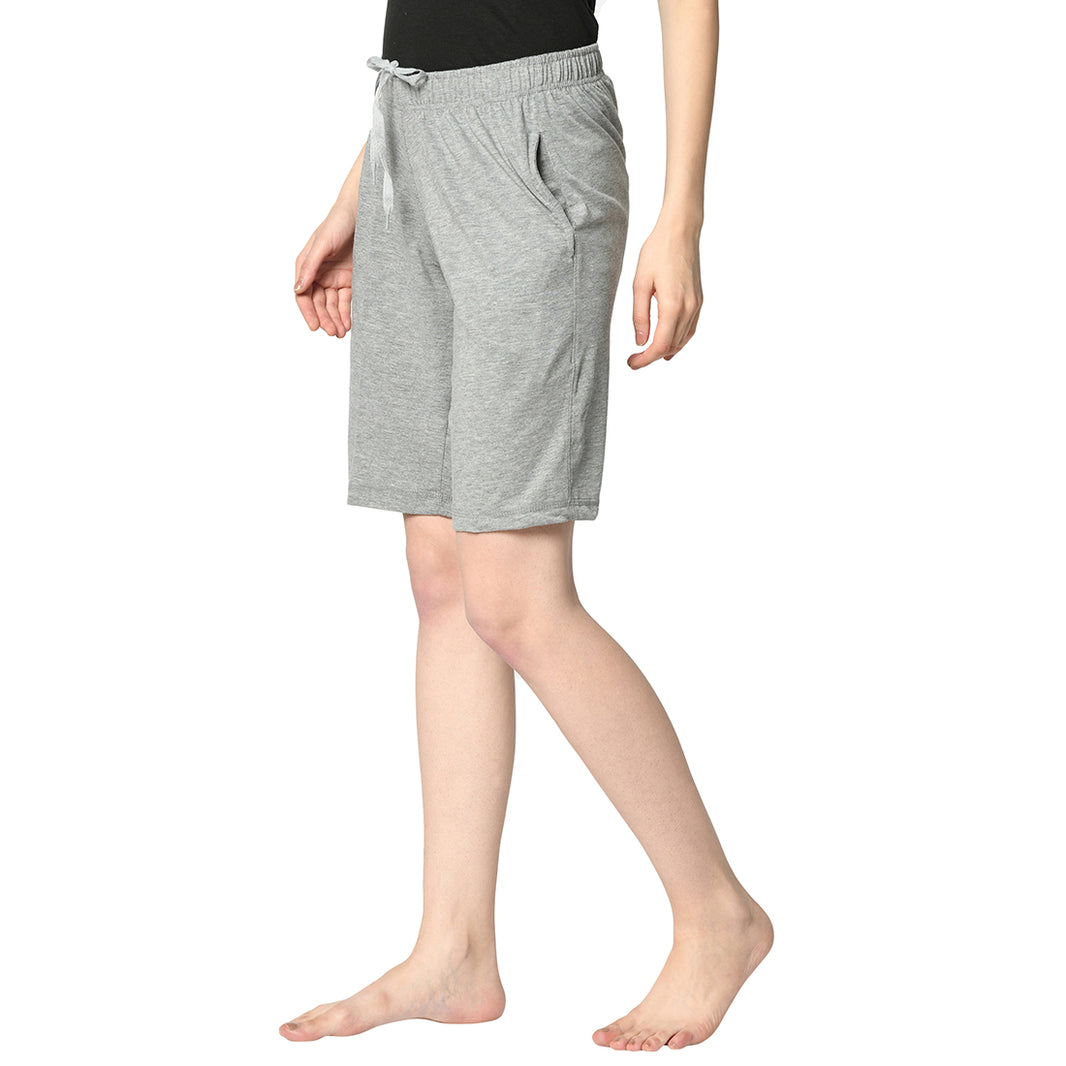 Mack Jonney Silver Shorts For Women's