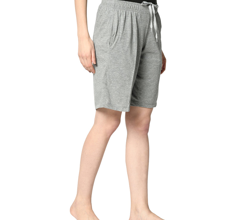 Mack Jonney Silver Shorts For Women's