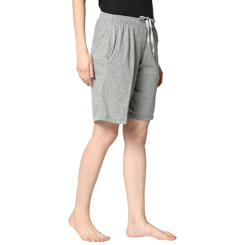 Mack Jonney Silver Shorts For Women's