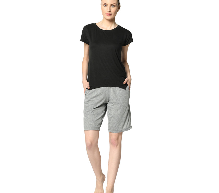 Mack Jonney Silver Shorts For Women's