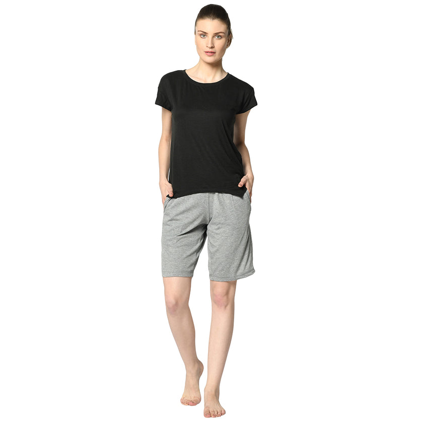 Mack Jonney Silver Shorts For Women's