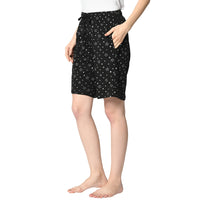 Mack Jonney Black Shorts For Women's